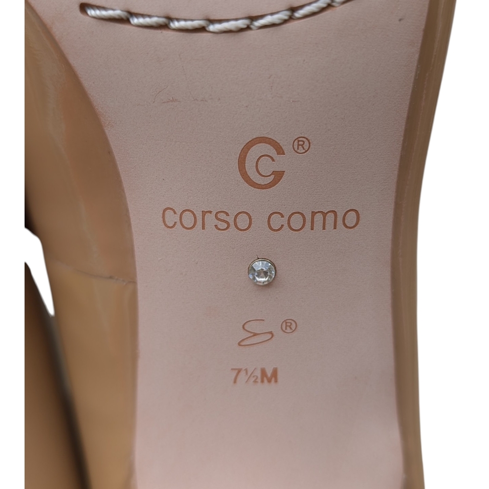 Corso Como Nude Patent Leather Round-Toe Pumps - Picture 10 of 10
